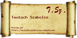 Teutsch Szabolcs névjegykártya