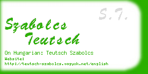 szabolcs teutsch business card